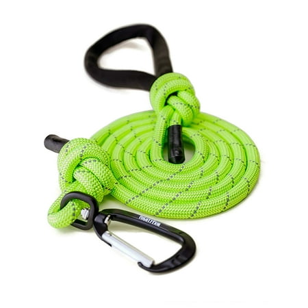 UPC: 0736140425198 | Mighty Paw Rope Dog Leash Climbing Rope Lead 6 Foot Long with Reflective Stitching Strong Climbers Carabiner Clip and Soft Comfort Handle Durable for Small Medium and Large Pets