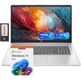 thumbnail image 1 of HP 17.3" FHD IPS Business Laptop, AMD Ryzen 5 7430U, 16GB RAM, 1.16TB Storage (1TB SSD+160GB Docking Station Set), AMD Radeon Graphics, Num Pad, Webcam, HD Audio, Wi-Fi 6, Win 11 Pro, Silver, 1 of 7