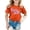 Orange, variant on Girls Maui Hawaii T Shirt Island Map Silhouette Graphic Crewneck Short Sleeve Tee Tropical Beach Vacation Clothes Cute Souvenir Top