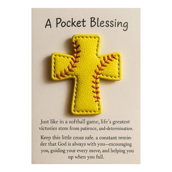 A Pocket Blessing – Baseball Football Softball Edition Handmade Pocket Sized For Athletes Inspirational For Teams & Youth Group Encouragement Desktop Ornament Practical Home Decor