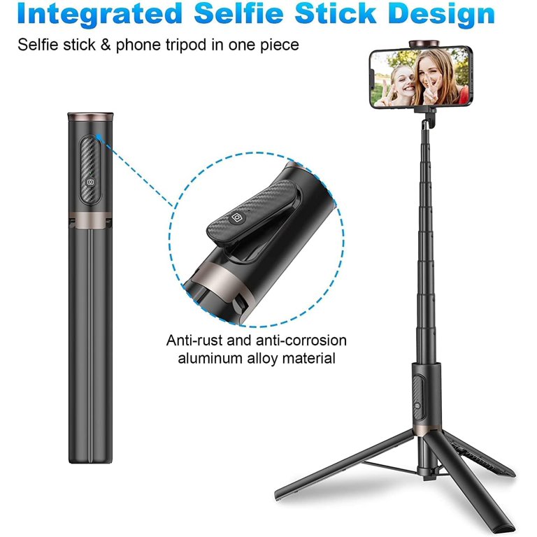 Selfie Stick Camera Tripod All in One Extendable Tripod Stand with  Detachable Bluetooth Remote Lightweight Aluminum Selfie Stick for iPhone  Galaxy Huawei and More 