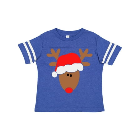 

Inktastic Christmas Cute Reindeer in Santa Hat Gift Toddler Boy or Toddler Girl T-Shirt
