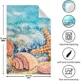 thumbnail image 3 of Kitchen Towels Watercolor Beach Starfish Pattern Cleaning Towel Absorbent Hand Towels Tea Towels for Home Restaurant Dish Clean 28" x 18", 6PCS, 3 of 7