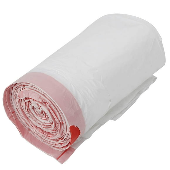 60PCS White Thicken Garbage Storage Bag Kitchen Trash Bin Bag Drawstring Trash Bags