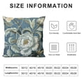 thumbnail image 5 of Orinice  Chinoiserie Flower Floral Pillow Covers Asian Style Throw Pillow Cover Blue and Ivory White Colorful Pillow Case Cushion Cover Home Decor for Couch Bedroom Living Room  22x22in, 5 of 5