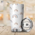 thumbnail image 6 of Cute Rainbow 20oz Tumbler with Lid Cartoon Rainbow and Drops Vacuum Insulated Coffee Cup Rainbow Love Gift Travel Mugs Water Bottles for Hot and Cold Drinks, 6 of 6