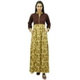 thumbnail image 6 of Bimba Women's Floral Parited Shirt Collar Long Maxi Jilbab Full Sleeve, 6 of 6