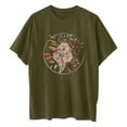 thumbnail image 3 of T-Shirt Décontracté à Col Rond Imprimé pour Femmes, Manches Courtes Amples, 3 of 3