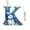 K, variant on 26 Initial Letter Christmas Snowman Ornaments, Blue Personalized Hanging Pendant for Indoor DIY Hanging Xmas Ornament,A