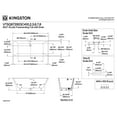 thumbnail image 5 of Kingston Brass VTSQ672923C417 67-Inch Acrylic Rectangular Double Ended Freestanding Tub with Drain in Glossy White/Brushed Brass, 5 of 8