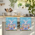thumbnail image 4 of Blue Easter Kitchen Towels Set of 4, Spring Rabbit Colorful Eggs Tulip Butterfly Absorbent Dish Towels for Kitchen, Microfiber Hand Towel, Quick Drying Tea Towel for Cleaning Decorative Dishcloths, 4 of 7