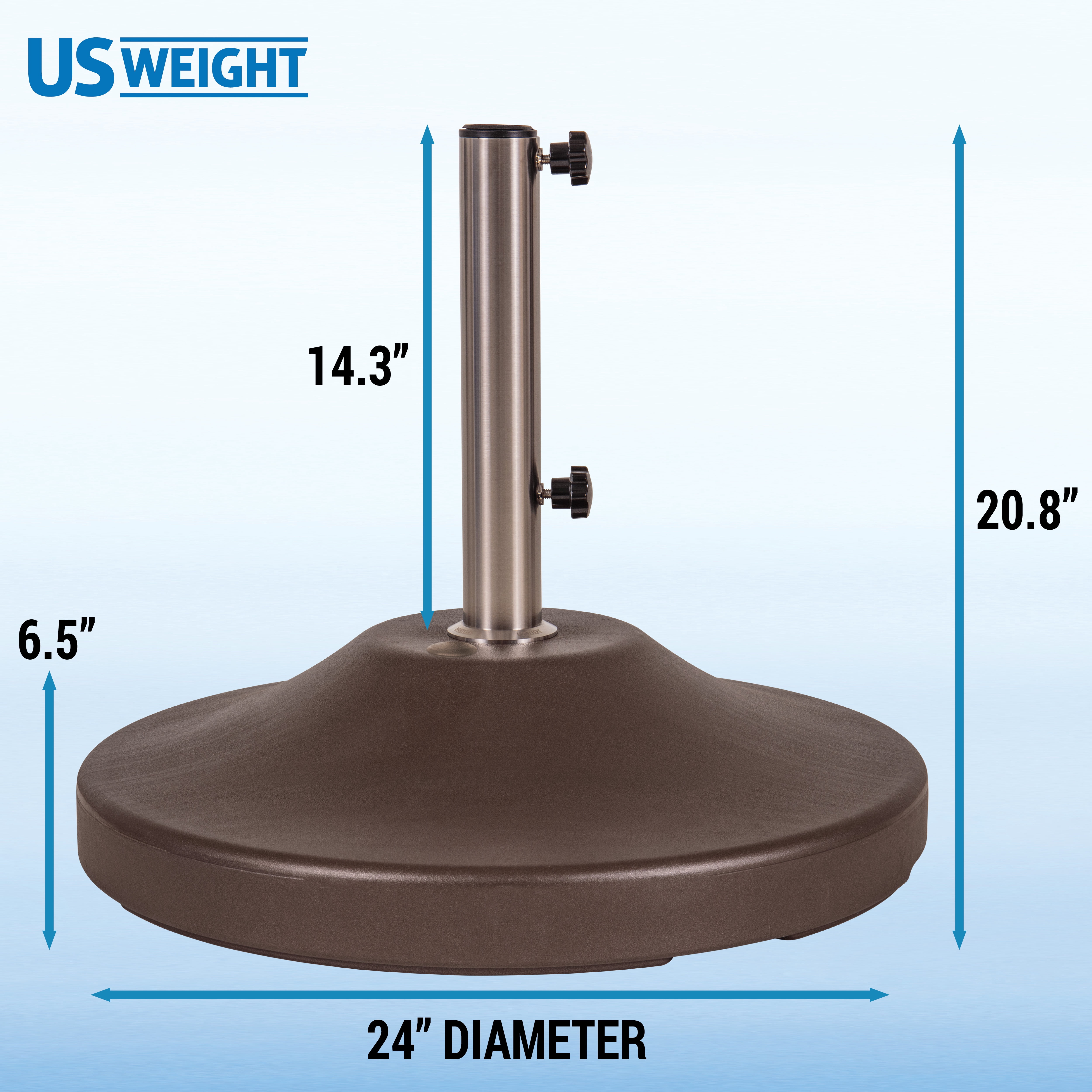 US Weight Fillable Heavy-Duty Free Standing Umbrella Base - Bronze