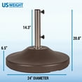 thumbnail image 3 of US Weight Fillable Heavy-Duty Free Standing Umbrella Base - Bronze, 3 of 6