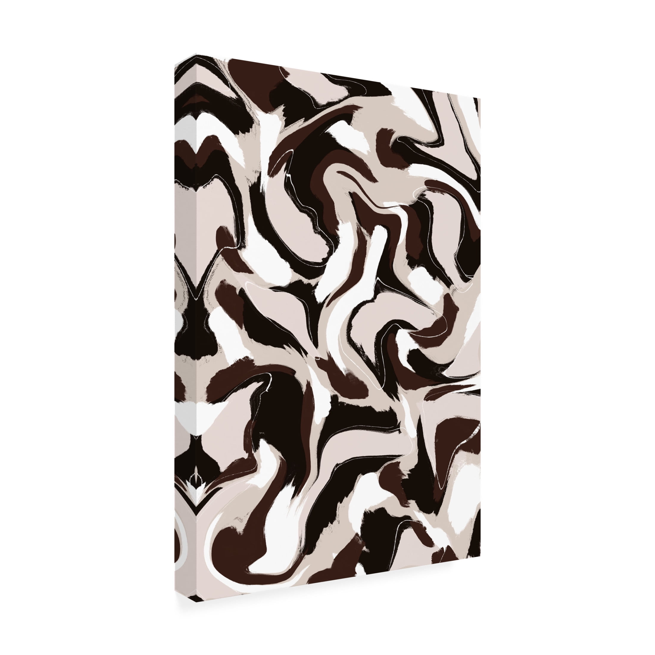 Canvas Wall Art - Treechild 'White Beige Brown Pattern' Wall Art for Living Room, Bedroom, or Office D?cor by Trademark Fine Art - 22 x 32 Inches