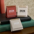 thumbnail image 3 of Sylvtty 2026 Mini Desk Calendar Jan 2026 Dec 2026 12 Monthly Planner Small Standing Calendar with Twin Wire Binding for Home Office, 3 of 7