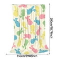 thumbnail image 2 of ERK 1Pcs Easter Day Rabbit Throw Blanket Cozy Colorful Bunny Fleece Blanket Happy Easter Rabbit For Indoor Warm Flannel Bedding Throw For Couch Sofa Bed, 2 of 5