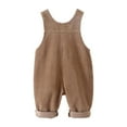 thumbnail image 3 of DHFJKG Toddler Boy Girl Corduroy Overalls Adjustable Straps Convenient Snap Closure Solid Color Jumpsuits With Pockets Casual Playwear Winter Soft Pants, 3 of 7
