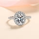 thumbnail image 1 of Pulsera de plata 925 para mujer con incrustaciones de Wei Alien, anillo de boda de moissanita de 1 quilate y 2 quilate, 1 of 5