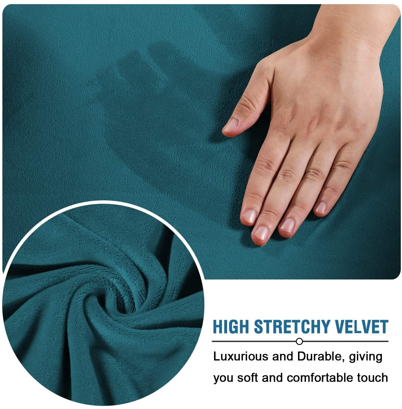 XiaoBanDeng Stretch Velvet Sofa Covers for 3 Cushion Couch Covers Sofa Slipcovers Furniture Protector Soft with Non Slip Elastic Bottom, Crafted from Thick Comfy Rich Velour (Sofa 72"-90", Gray)