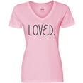 thumbnail image 3 of Inktastic Loved Women's V-Neck T-Shirt, 3 of 5