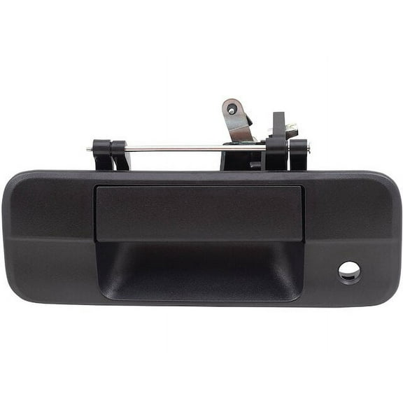 Rear Tailgate Handle - Textured Black - Compatible with 2007 - 2013 Toyota Tundra (without Rear Camera Hole) 2008 2009 2010 2011 2012