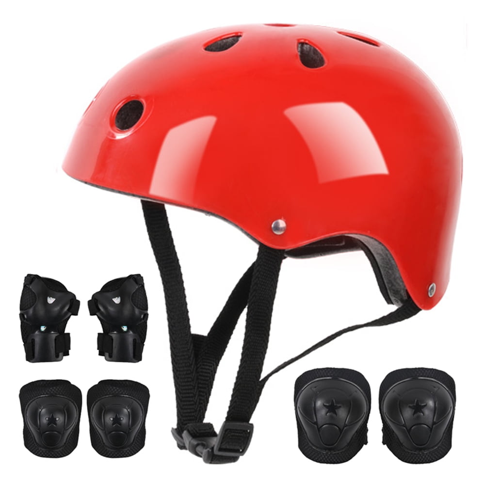 Kids Outdoor Sports Protective Gear Safety Pads Set Helmet Knee Elbow