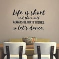 thumbnail image 3 of LIfe Is Short Ballet Ballerina Motivation Quote Wall Sticker Art Decal for Girls Boys Room Bedroom Outdoor Sports Garage House Fun Home Decor Stickers Wall Art Vinyl Decoration Size (35x40 inch), 3 of 3