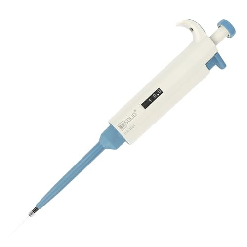 U.S. Solid 0.5-10 L Single Channel Pipette - Adjustable Scientific Micropipette High Accuracy Pipettor