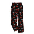 thumbnail image 4 of DDAPJ pyju Womens Graphic Pajama Pants Soft Cozy Plush Sleep Bottoms Flannel Fleece Lounge Sweatpants with Pockets Black S, 4 of 5