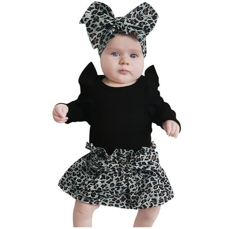 

KI-8jcuD Easter Clothes 3Pcs Set Baby Born Baby Girls Romper Set Bodysuit And Leopard Print Bow Skirts Headband Outfits Clothes Sets Nation Clothes For Teens Corduroy Jumper Set Fall Outfits For Tee