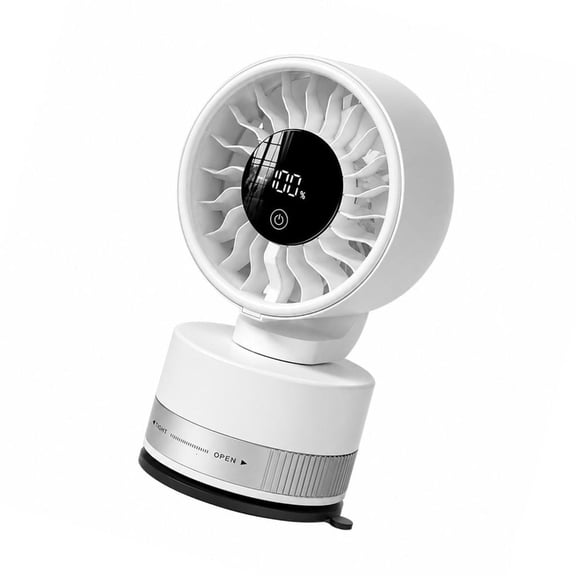 ZELVINN Compact Wall Mount Fan for Work Desk Rechargeable Battery Directed Control Digital Panel Home Use