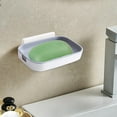 thumbnail image 4 of Summer Savings Clearance! Soap Dish for Bathroom QTOCIO Soap Box Wall Mounted Bathroom Hole Less Soap Dish Bathroom Shelf Household Soap Draining Box Wall Mounted Strong Bearing Weight, 4 of 6