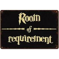 Room of Requirement Home Signs Gothic Decor for Bedroom Vintage Halloween Decorations Indoor Witchy Room Funny Wizardry Theme Bathroom Wall Art Sign 12x8inch