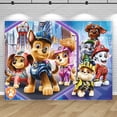 thumbnail image 5 of Decoraciones de fondo de la película Paw Patrol para fotografía de fiesta de primer cumpleaños de niños, fondo en rollo, pancarta para estudio fotográfico, 5 of 5