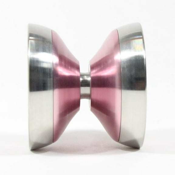Sputnik NIX Yo-Yo - Bi-Metal YoYo - 6061 Aluminum with Stainless Steel Rims (Twilight Pink)