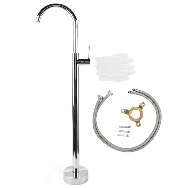 Freestanding Bathtub Faucet, Stainless Steel Shower Mixer Tap For Home Electroplating