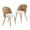 Type B, Brown, variant on Dining Chairs Set of 2, Farmhouse Rattan Dining Room Chairs, Wingback Upholstered Kitchen Chairs Set of 2 with Cane Back & Metal Legs, Brown