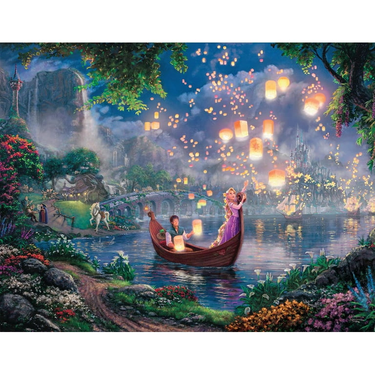 Ceaco - Thomas Kinkade - The Disney Collection - Four 500 Piece Jigsaw  Puzzles including Winnie the Pooh, Fantasia, Tangled & Lady and the Tramp