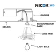 thumbnail image 3 of Nicor Lighting 17550ABKWL 6 In. Black R30 AT Cone BFL Wet Location, 3 of 3