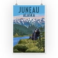 thumbnail image 3 of Juneau, Alaska, Black Bear with Cubs, Summer Scene (12x18 Wall Art Poster, Room Decor), 3 of 3