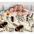 thumbnail image 4 of Bee Blanket Gifts for Women Men Adults,Cute Bee Themed Throw Blankets for Couch Sofa Bed Home Decor 50"x40", 4 of 7