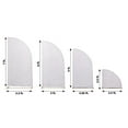 thumbnail image 3 of Efavormart Set of 4 Silver Chiara Backdrop Stand Covers Shimmer Tinsel Finish, Fitted Covers For Half Moon Wedding Arches - 2.5ft, 5ft, 6ft, 7ft, 3 of 5
