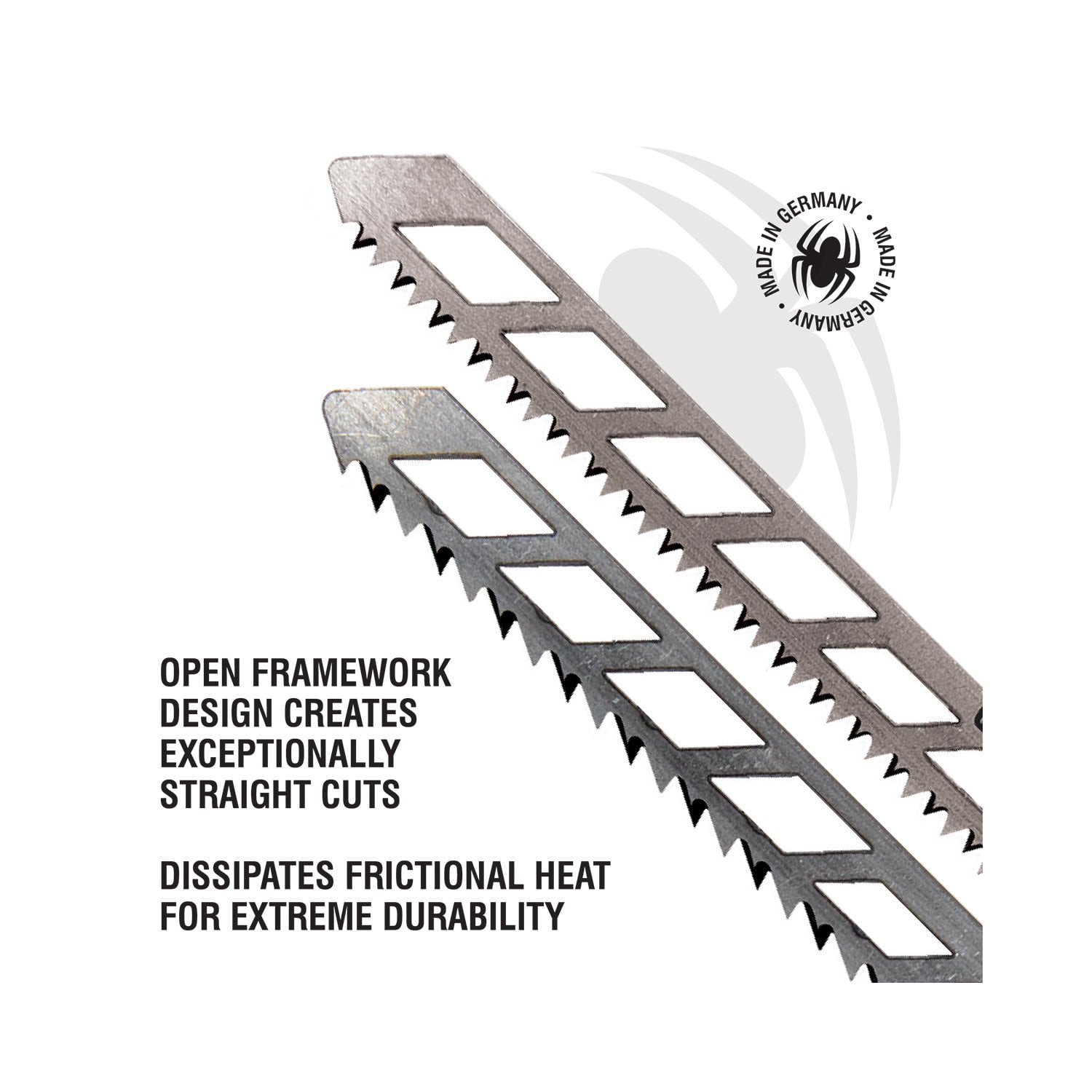 Spyder Skeleton™ 8-Piece Double-Sided And Skeleton T-Shank High-Carbon Steel Jig Saw Blade Set 300037