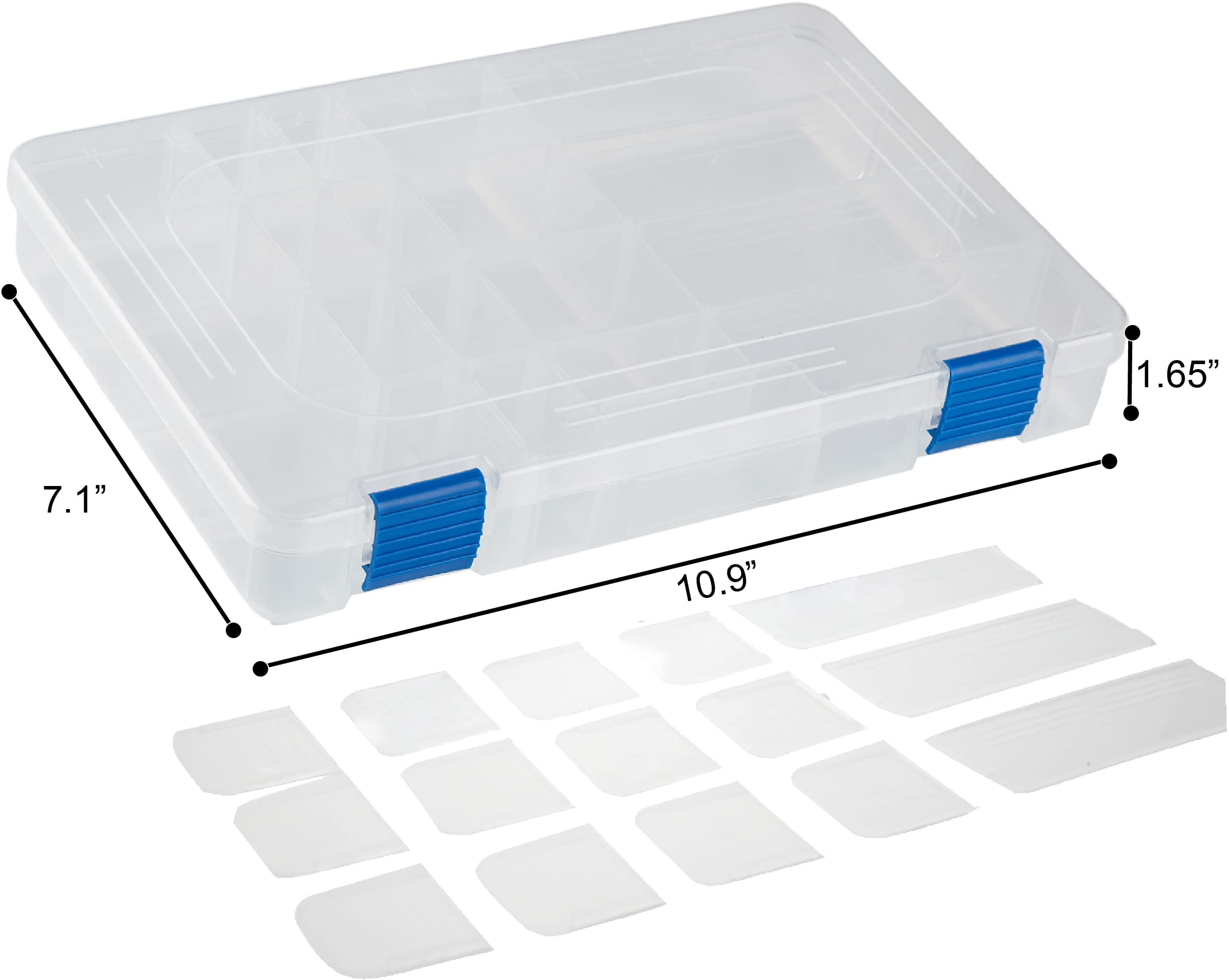 Medium Plastic Fishing Tackle Box Storage Organizer 3600 With Adjustable Dividers Tray Parts Crafts Case 4 Pack