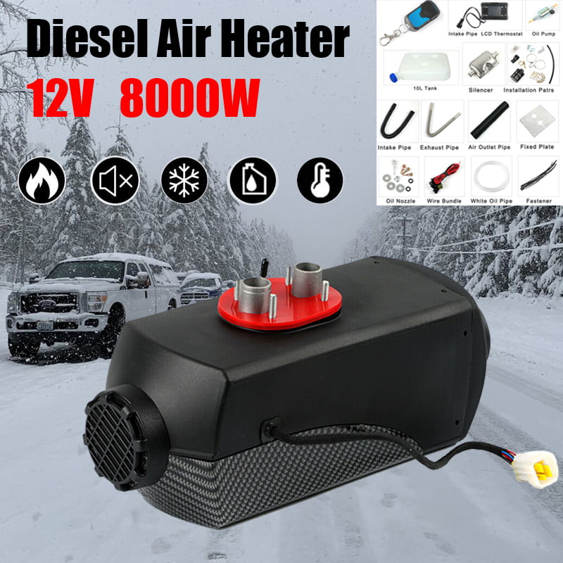 Gold NSO Diesel Air Heater 8KW 12V New Vehicle Heater with Silencer & Remote Control,Oil extractor Harness split Machine Parking Heater for Truck,Boat,Car 