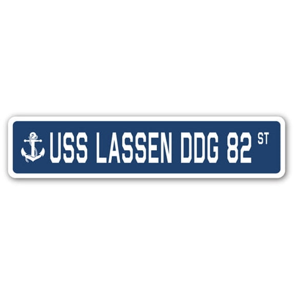 USS LASSEN DDG 82 Street Sign us navy ship veteran sailor gift