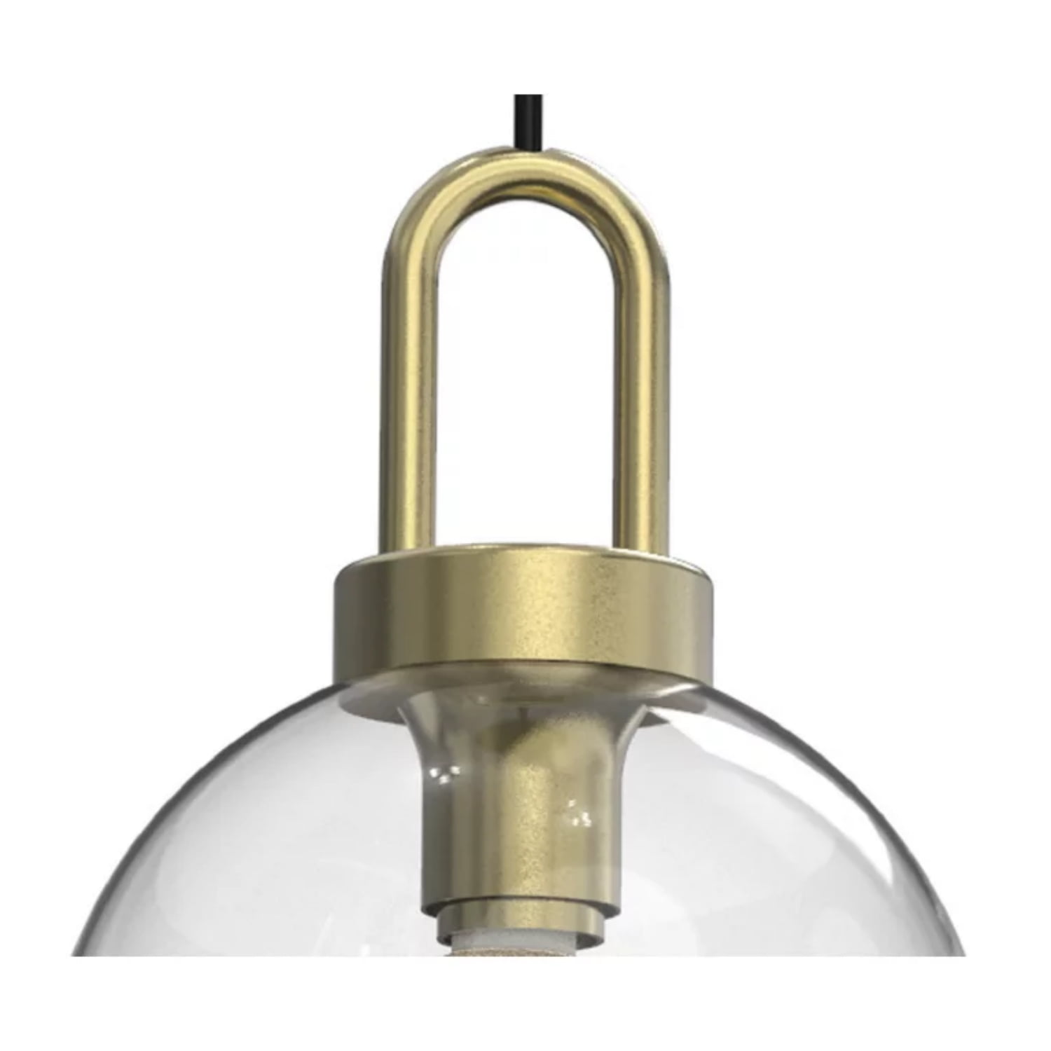 Better Homes & Gardens 59” Golden Pendant Ceiling Light, Metal Base Glass Shade, LED Bulb Included