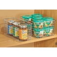 thumbnail image 3 of mDesign Metal Wire Food Organizer Basket with Built-In Handles, 4 Pack, Chrome, 3 of 9