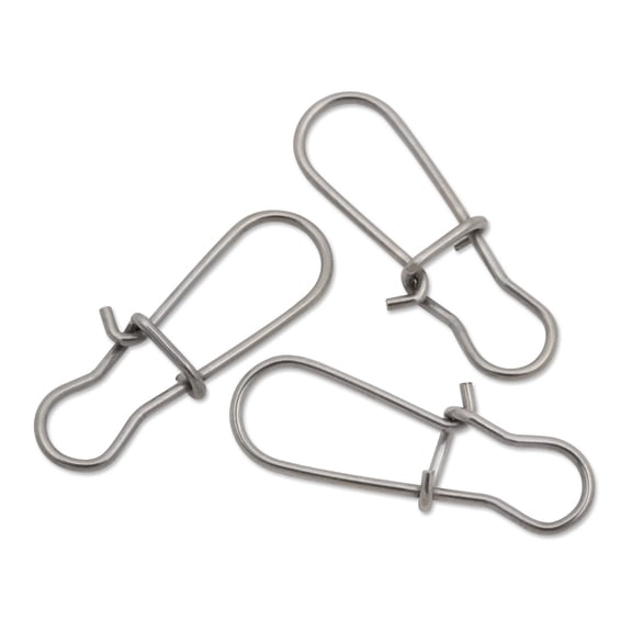 Luhr Jensen Stainless Steel Duo-Lock Connector Snaps 65lb for Fishing - 12 Pack
