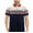 Potters Clay, variant on Men's Classic Cotton Blend Logo Short Sleeve Striped Embroidered Polo Shirt (Gold, XL)